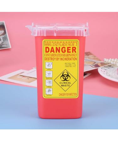 1L Sharps Disposal Container - Home Use Needle Disposal Container - Buy Online on SooperMarket.com