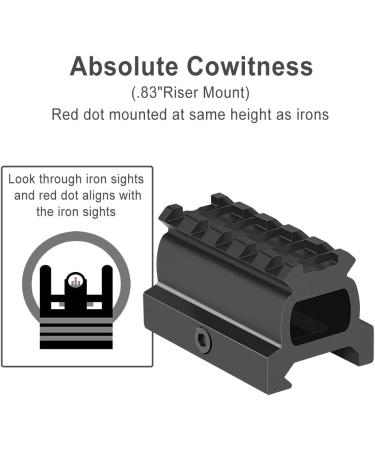 Feyachi RDS-22 2MOA Micro Red Dot Sight with 0.83 Riser Mount - Compact Scope for Absolute Co-Witness - Buy Online on SooperMarket.com