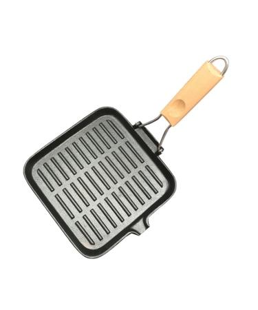 ABOOFAN Frying Pan Kitchen Grill Pan Outdoor Cooking Pot Stainless Steel Baking Pans Nonstick Grill Pan Mini Pan Outdoor Cooking Pan Japanese Frying Pot Gas Stoves Steak