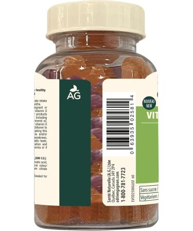 Adrien Gagnon - Vitamin D3 Sugar-Free 2500iu Gummies - Orange Flavor 60 Count - Buy Online on SooperMarket.com