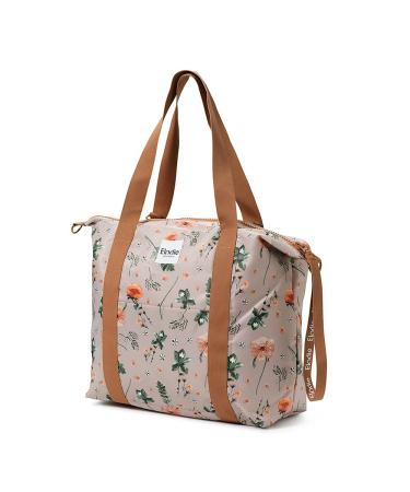 Elodie Details Meadow Blossom Changing Bag Travel Bag Soft Shell with Buckles for Buggy and Changing Mat Size 41 x 36 x 16 cm