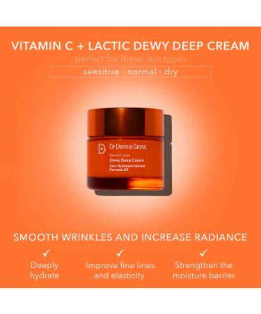 Dr Dennis Gross Vitamin C Lactic Dewy Deep Cream - Ultra-Rich Replenishing 2 oz - Buy Online on SooperMarket.com