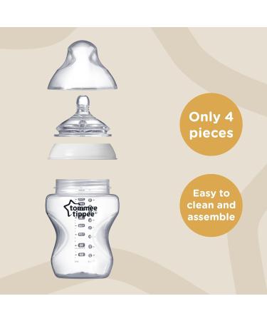Tommee Tippee Closer to Nature Baby Bottles Woodland Friends | Breast-Like Nipple Anti-Colic Valve (9oz 3 Count) - Buy Online on SooperMarket.com