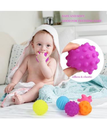 DERAYEE 6 Piece Sensory Toy Set - Colorful Squeeze Balls for Infants | Ideal Sensory Balls for Babies Ages 3-12 Months - International Shipping Available - Buy Online on SooperMarket.com