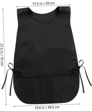 Amosfun Black Barber Apron Unisex Hair Salon Apron with 2 Pockets Stylist Apron Hairstylist Apron Restaurant Working Apron - Buy Online on SooperMarket.com