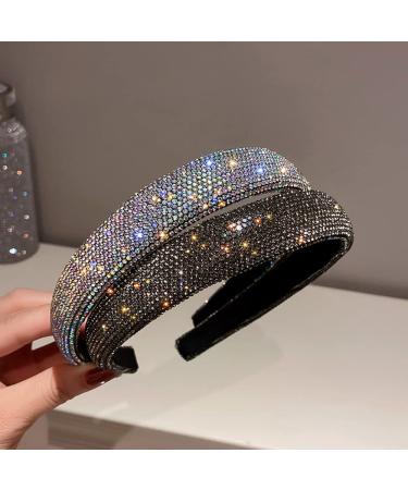 Wiwpar Rhinestone Headbands for Women Girls Fashion Rhinestone Head Bands Sparkly Colorful Headband Hair Hoop Party Hair Accessories (Colorful)