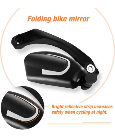 Adjustable 360 Bicycle Rear Mirror - Foldable Bike Handlebar Steering Mirror for E-Bikes (Left 1 Piece) - Buy Online on SooperMarket.com