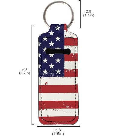 SCRAWLGOD 2Pcs Chapstick Keychain Holder - American Flag Lip Balm Holder - Buy Online on SooperMarket.com