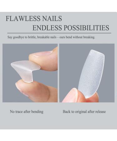 240 PCS Short Square Gel False Nail Tips Extension Kit | Full Cover Soft Gel | 12 Sizes | Nail Salon & DIY - Buy Online on SooperMarket.com