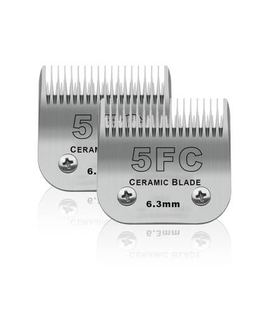 BESTBOMG 2 piece of replacement knife for the fur care of dogs compatible with Heiniger/Moser Max45/Andis/Easter A5 Serritor for dogs size 5FC 1/4 inch (6.3 mm) cutting length 5FC-S-2
