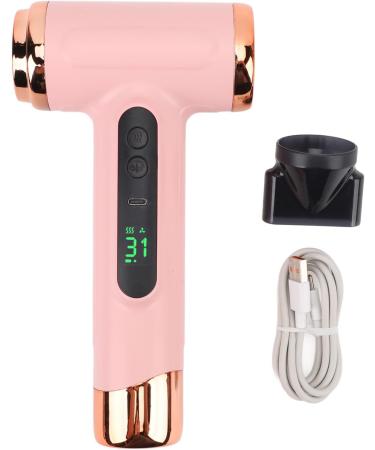 Cordless Ionic Hair Dryer 200W Rechargeable Portable Hair Dryer with Airflow Multiplier Technology Rotating Nozzle Multi Modes for Home School Travel - Buy Online on SooperMarket.com