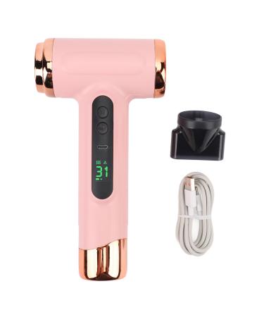 Hair Dryer 15000mAh Portable Hair Dryer USB Rechargeable Travel Hair Dryer with Concentrator Turbo Heat and Cold Shot Features 200W Cold Hot Wind for Fast Drying As Salon