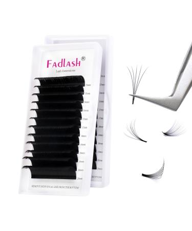 Fadlash Easy Fan Lashes C Curl 0.05 15-20mm Mixed Length Russian Lashes Natural Look Self Fanning Eye Lashes Automatic Blooming Russian Eyelashes Extensions(0.05-C-1520) 15-20 mm 0.05-C