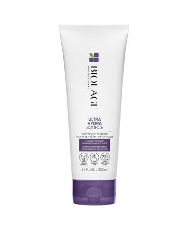 Biolage Ultra Hydra Source Leave-in Cream with Cupuacu Butter | Conditions & Softens Hair | For Very Dry Hair | Vegan | Silicone & Paraben Free | Cruelty Free | 6.7 Fl. Oz