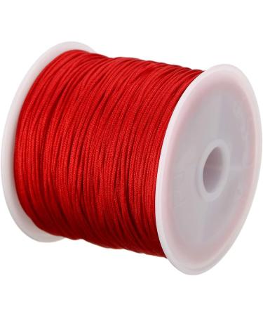0.8mm Red Nylon Cord Thread for Chinese Knot Macrame Bracelet - Braided Rattail String - Buy Online on SooperMarket.com