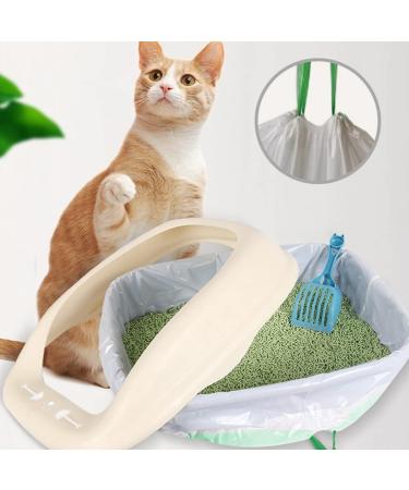 yeesport Cat Litter Box Bag - Drawstring 10PCS Portable Strong Sturdy Large Portable Strong Kitten Litter Pan Bag Cat Waste Box Liner White L - Buy Online on SooperMarket.com