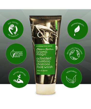 Aroma Magic Activated Charcoal Face Wash - Gently Removes Oil Tightens Pores & Exfoliates for Smooth Radiant Skin | 100ml - Buy Online on SooperMarket.com