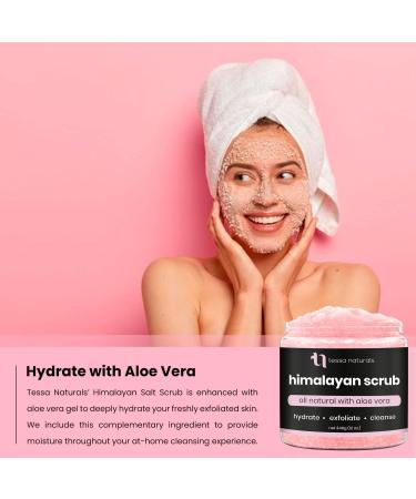Himalayan Salt Scrub with Aloe Vera | Natural Exfoliator for Men & Women | Removes Blackheads, Acne & Dead Skin - Buy Online on SooperMarket.com