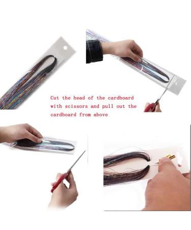 Silver Fairy Hair Tinsel 600 Strands | Heat Resistant Extensions for Christmas & New Year Party - Buy Online on SooperMarket.com