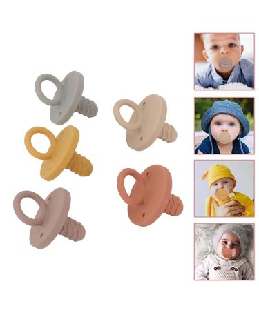 5 Pack Silicone Pacifiers with Handle for Newborns | Safe & Comfortable | International Shipping - Buy Online on SooperMarket.com