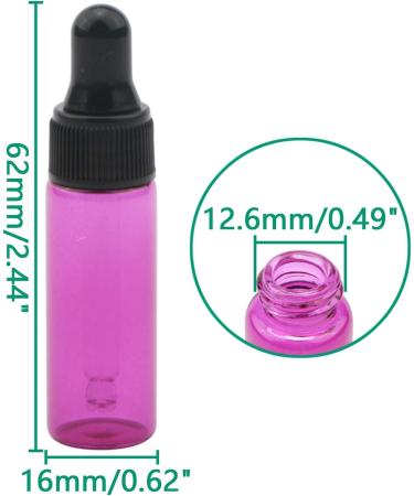 Rowiz Small Dropper Bottles - 30 Pack for Essential Oils Lotions Perfumes | Glass Eye Droppers & Black Caps - Perfect for Samples & Travel - Buy Online on SooperMarket.com