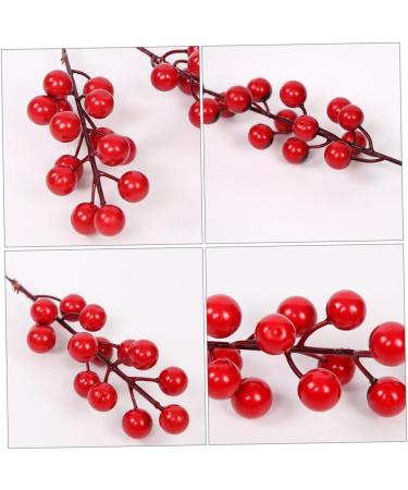 ABOOFAN 30 Pcs Christmas Red Fruit Decoration Artificial Berry Branches Berry Fruit Picks Artificial Berries Branches Christmas Berry Decorations Wedding Foam Banquet Artificial Flower - Buy Online on SooperMarket.com