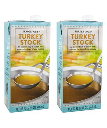 2 Pack Trader Joe's Turkey Stock 64 oz.