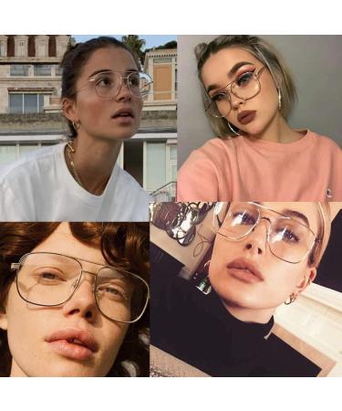 Musivon Vintage Glasses Frames for Men & Women - Decorative Silver Non-Prescription Eyewear - Buy Online on SooperMarket.com