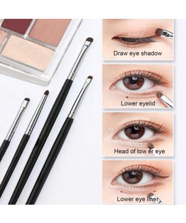NTRUXZP 4 Pieces Professional Eye Makeup Brushes Eye Make-Up Brushes Eye Shadow Brush for Contour and Definition Application Shades Eyeshadow Eyeliner Eye Makeup (Black) - Buy Online on SooperMarket.com