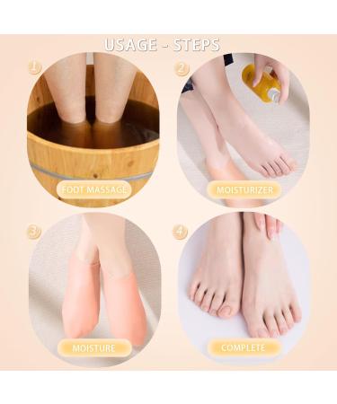 Xnivuis Silicone Socks for Women - 3 Pairs Spa Gel Moisturizing Socks for Dry Feet & Rough Skin - Buy Online on SooperMarket.com