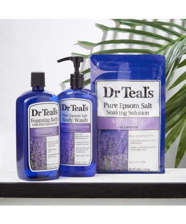 Dr Teal's Lavender Epsom Salt Body Wash 24oz - Soothing & Moisturizing Formula - Buy Online on SooperMarket.com