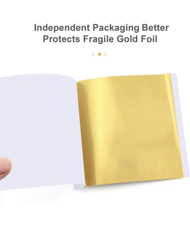 BUBIMON 200pcs Imitation Rose Silver Gold Leaf Sheets for Nails, Jewelry, Arts & Crafts - Nail Foil for Painting, Resin, Gilding & Sculpture - Buy Online on SooperMarket.com