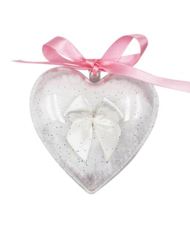 Maodom Powder Puff for Body Bowknot Heart Powder Puff Soft Long-haired Body Powder Puff Washable Powder Puff for Baby Body White