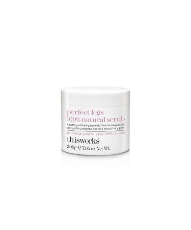 This Works Perfect Legs 100% Natural Scrub: An Exfoliating Pink Himalayan and Sea Salt Body Scrub Infused with Blackcurrant and Sweet Almond Essential Oils to Soften and Smooth Skin 200g