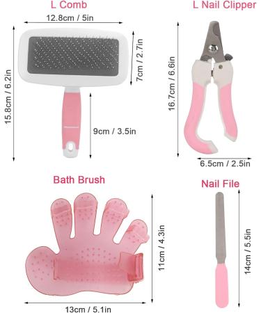 Small Pet Grooming Set Deep Cleansing Humanized Rabbits Grooming Kit Easy Fast for Small Animal(Large pink) - Buy Online on SooperMarket.com
