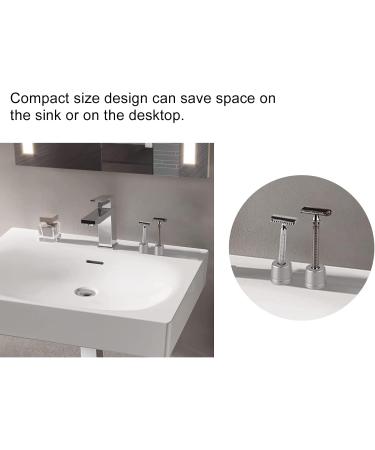 Dekaim Razor Stand for Razor Plane Premium Aluminum Alloy Men's Shaving Stand | Durable Bathroom Accessory | Silver - Buy Online on SooperMarket.com