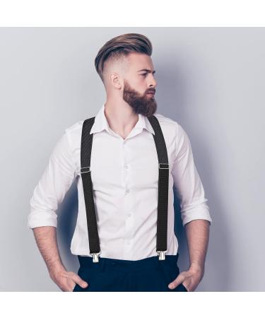 Peoyoye Adjustable 4cm Braces for Men & Women | Durable Elastic with Strong Metal Clips - Black 3 Clips - Buy Online on SooperMarket.com