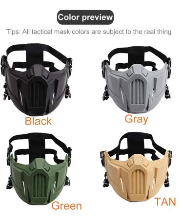 Airsoft Half Face Mask - Creative Protective Outdoor Game Costume Mask (Black) - Buy Online on SooperMarket.com