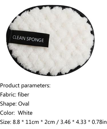 Cotton Makeup Remover Pads Reusable Face Cleansing Pads | Wet and Dry Double Use Makeup Remover Cloths Make-up Products Puff for Women & Men Uwariloy White - Buy Online on SooperMarket.com