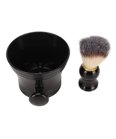 Shaving Brush Soft Synthetic Bristles Black Shaving Brush Bowl Tool for Barber