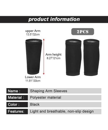 Buy Angelkiss Sauna Arm Shaper - Elastic Compression Sleeves for Slimming Arms | Fitness & Sport | XXL/3XL Black & Silver - Buy Online on SooperMarket.com