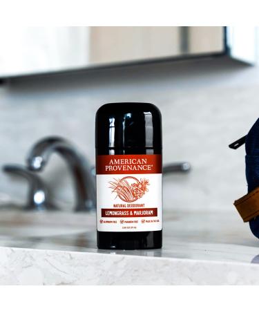 American Provenance Natural Deodorant for Men - Aluminum Free, Long-Lasting, Essential Oils - Lemongrass & Marjoram - Buy Online on SooperMarket.com