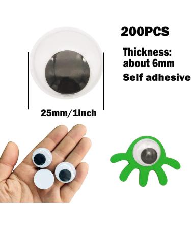 200pcs Self Adhesive 1 Inch Googly Eyes for Crafts - DIY Decoration Accessories - Buy Online on SooperMarket.com