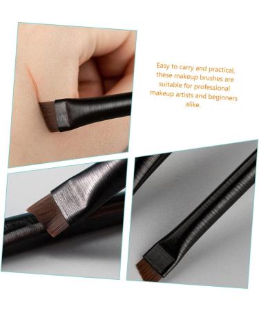 Baluue 6 Sets Eyeliner Brush Makeup Brush Eye Liner Wands Eyebrow Brush Spoolie Ear Black Wood - Buy Online on SooperMarket.com