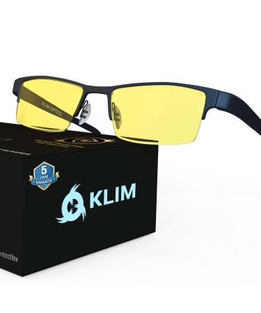 Climate Optics - Blue light filter glasses - New 2024 - High protection - Gaming glasses for PC cell phone and television - anti -tiredness anti -blue light UV protection glasses - yellow