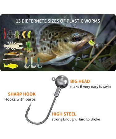 GOANDO 78 Pcs Fishing Lures Kit for Bass Trout Salmon - Bait Tackle Box with Spoon Lures, Soft Plastic Worms, Crankbait Jigs, Fishing Hooks - Freshwater Fishing Accessories - Buy Online on SooperMarket.com