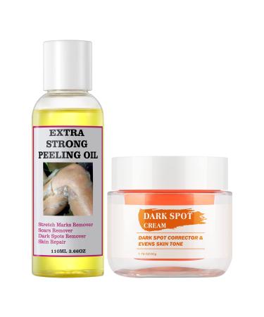 Peeling Oil for Dark Skin Yellow Peeling Oil Strong Peeling Oil Extra Strength Exfoliating Peeling Solution and Dark Spot Cream Dark Spot Correcting Cream Dark Spot Remover for Face