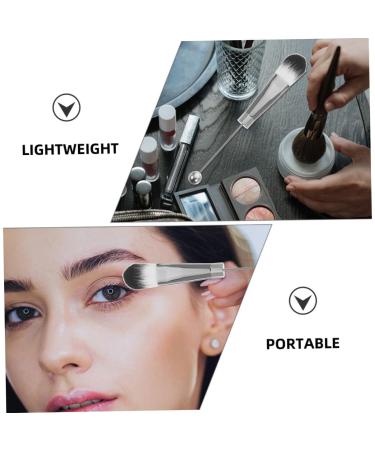 Buy 2 Sets of Metal Handle Makeup Brushes for Women | Eye Shadow Brow & Loose Powder Brush Perfect for Flawless Eye Makeup & Blush Application | High-Quality Artificial Fiber - Buy Online on SooperMarket.com