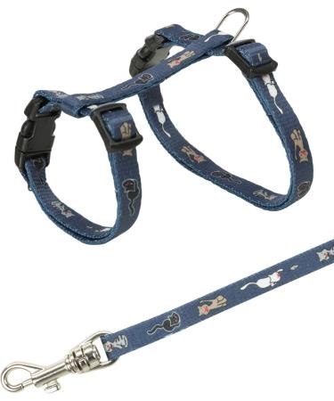 Trixie 4144 Kitten Harness with Leash - Adjustable Nylon 21-33 cm Assorted Colors - Comfortable & Safe Pet Gear - Buy Online on SooperMarket.com