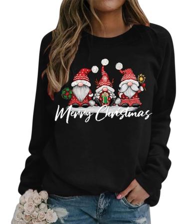 Women's Christmas Sweatshirt Snowman Penguin Print O-Neck Raglan Pullover Comfy Warm Xmas Jumper - Buy Online on SooperMarket.com
